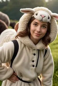 Suzy Sheep Costume face swap