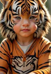 Terrific Tiger Kid face swap