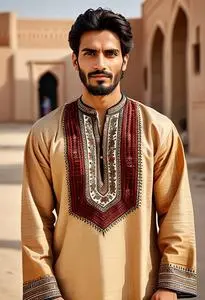Afghani Kurta Costume face swap