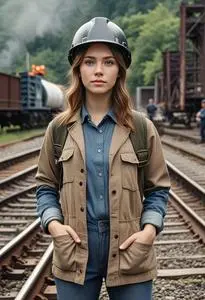 Work Clothes Railroad Workers face swap