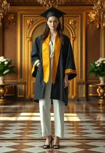 Graduation Clothes Woman face swap