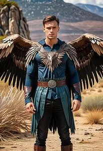 Vulture Wings Costume face swap