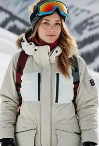 Woman Snowboarding Gear face swap