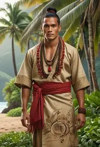 Traditional Polynesian Clothing face swap