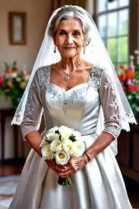 Wedding Outfit Grandmother The Bride face swap