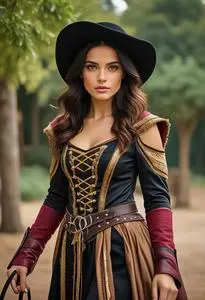Zorro Costume Female Fancy Dress Face Swap