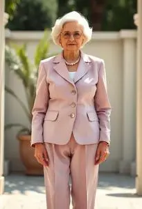 Wedding Pant Suit Grandmothers face swap