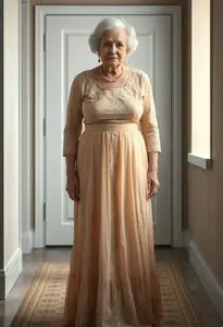Full Length Dress Grandmother Bride face swap