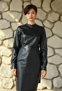 chinese dress ladies Halloween Vegan Leather Corset Mini Dress Pirate Costume
