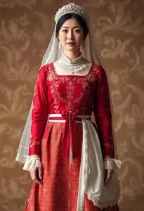 Wedding Outfit Grandmother Bride Costume face swap