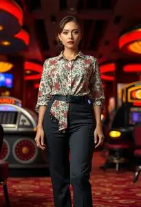 Casino Outfit Woman face swap