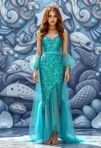 princess polly baby blue dress Matching Ariel Dresses, Mommy and Me Dress, Little Mermaid Party Outfits,  Matching Mother Daughter Dress, Princess