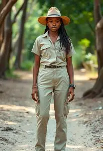 Ladies Safari Fancy Dress Face Swap