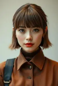 Chemo Hair Bangs Hairstyle face swap