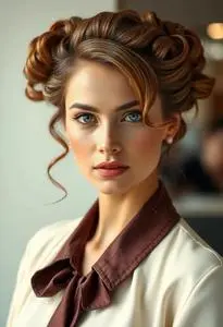 Curling Wand Hairstyle face swap