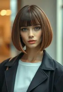 Graduated Bob Fine Hairstyle face swap