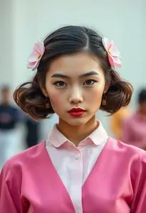 Four Flowers Hairstyle face swap