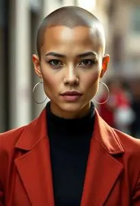 Hair Cut Balding Woman face swap