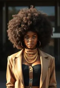 Massive Afro Hairstyle face swap