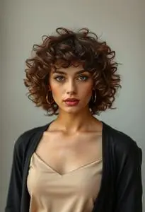 Meg Ryan Short Curly Hairstyle face swap