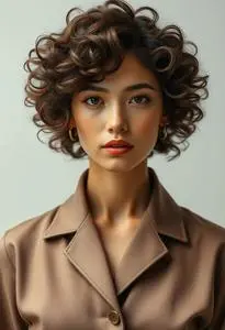 Tong Curly Hairstyle face swap
