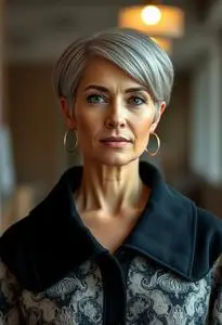 Woman Going Through Chemo Hairstyle face swap