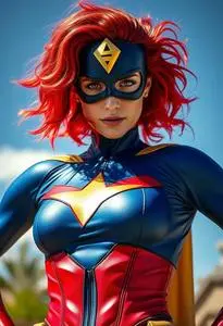 Lindy Carter Superhero face swap