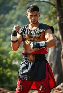 Muay Thai Warrior Superhero face swap