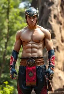 Muay Thai Warrior Superhero face swap