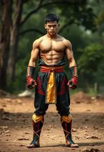 Muay Thai Warrior Superhero face swap