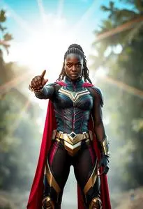 Michaela Coel Wakanda Forever Superhero face swap