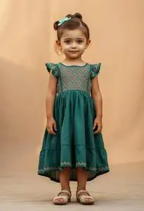 Child Aline Frock face swap
