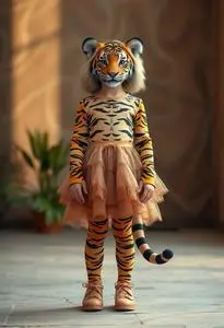Child Girl Tiger Fancy Dress