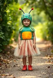 Child Hungry Caterpillar Costume Adult face swap