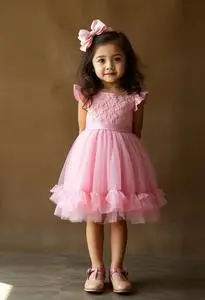 Child Pink Girl Fancy Dress face swap