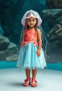 Child Jellyfish Costume face swap