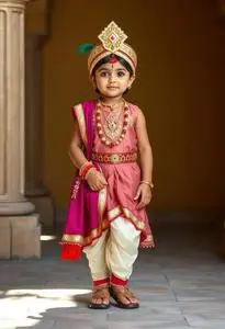 Child Shree Krishna Dress face swap