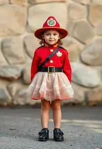 Child Rcmp Toddler Canadian Mountie Costume face swap