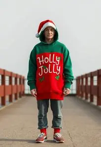 Holly Jolly Sweatshirt Costume face swap