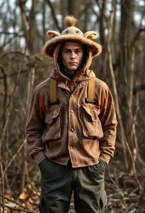 Funny Hunting Costume face swap