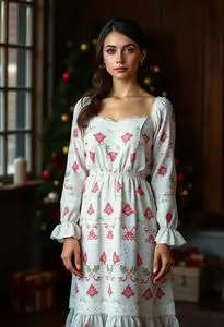 Lovely Christmas Dress face swap