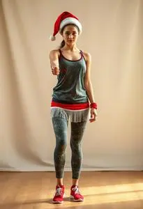 Christmas Zumba Attire face swap