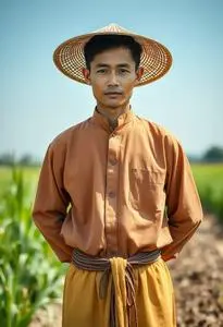 Vietnamese Rice Farmer Costume face swap