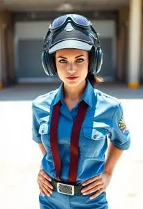 Mile High Pilot Adult Costume face swap