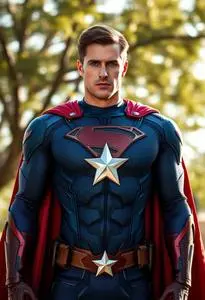 Supermen America Superhero face swap