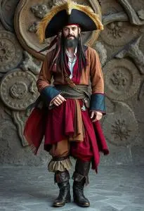Castaway Pirate Costume face swap