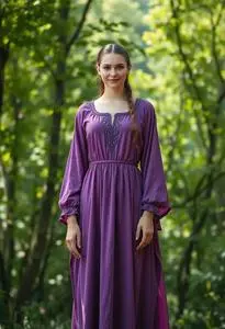 Purple Elven Dress face swap