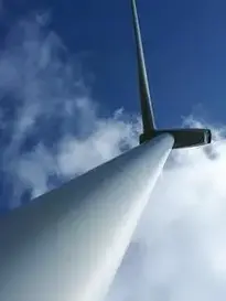 Wind Turbine Clouds Sky Nature phone wallpaper