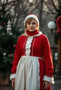 christmas film fancy dress Rosemary Clooney's "White Christmas" Costume-Blue Lace dress