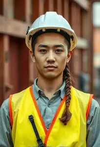 Construction Worker Costume Accessories face swap